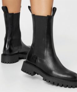 damen boots schwarz