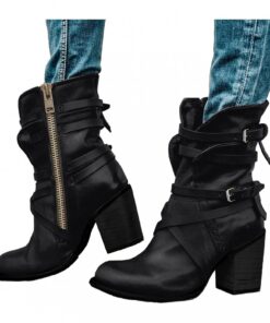damen boots schwarz