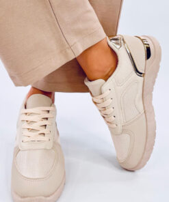 damen sneaker beige