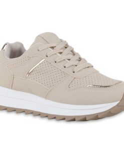 damen sneaker beige